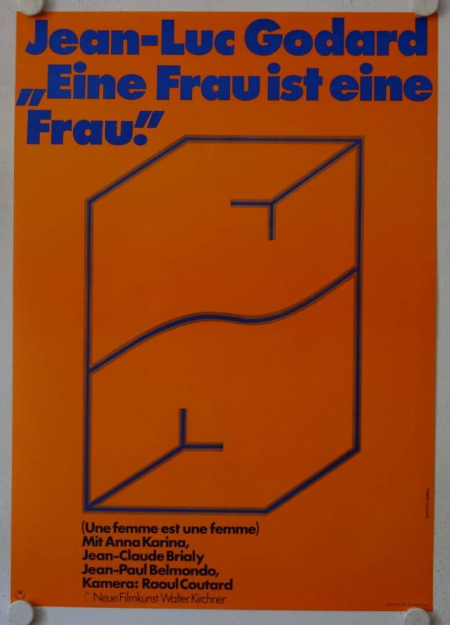 Eine Frau ist eine Frau originales deutsches Filmplakat (R70)